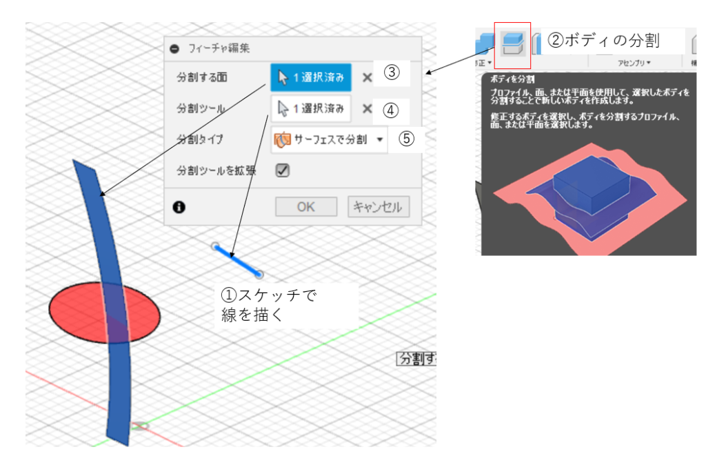 ボディの分割